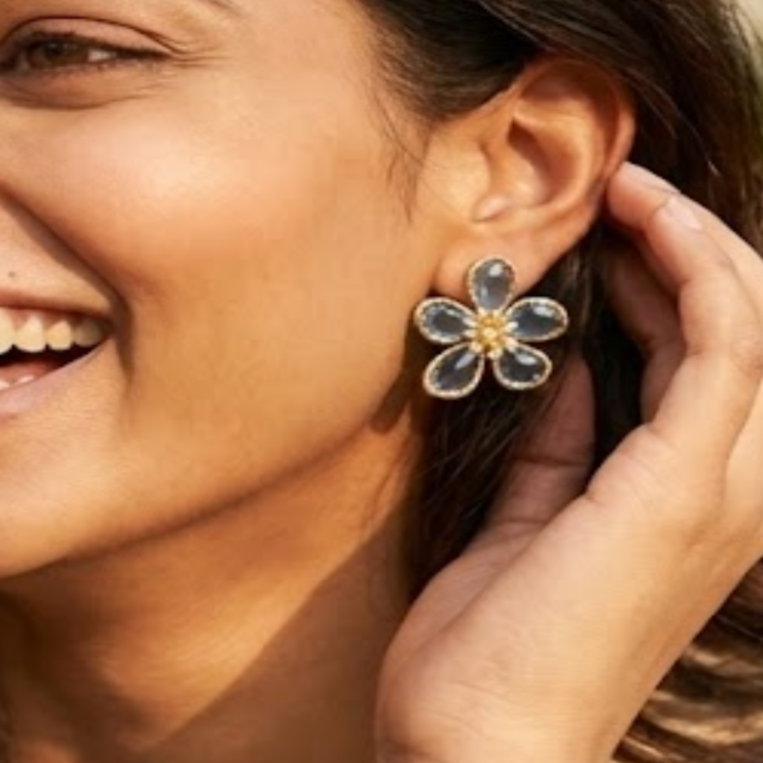 Bloomy Blue Pin Earrings JLT11467