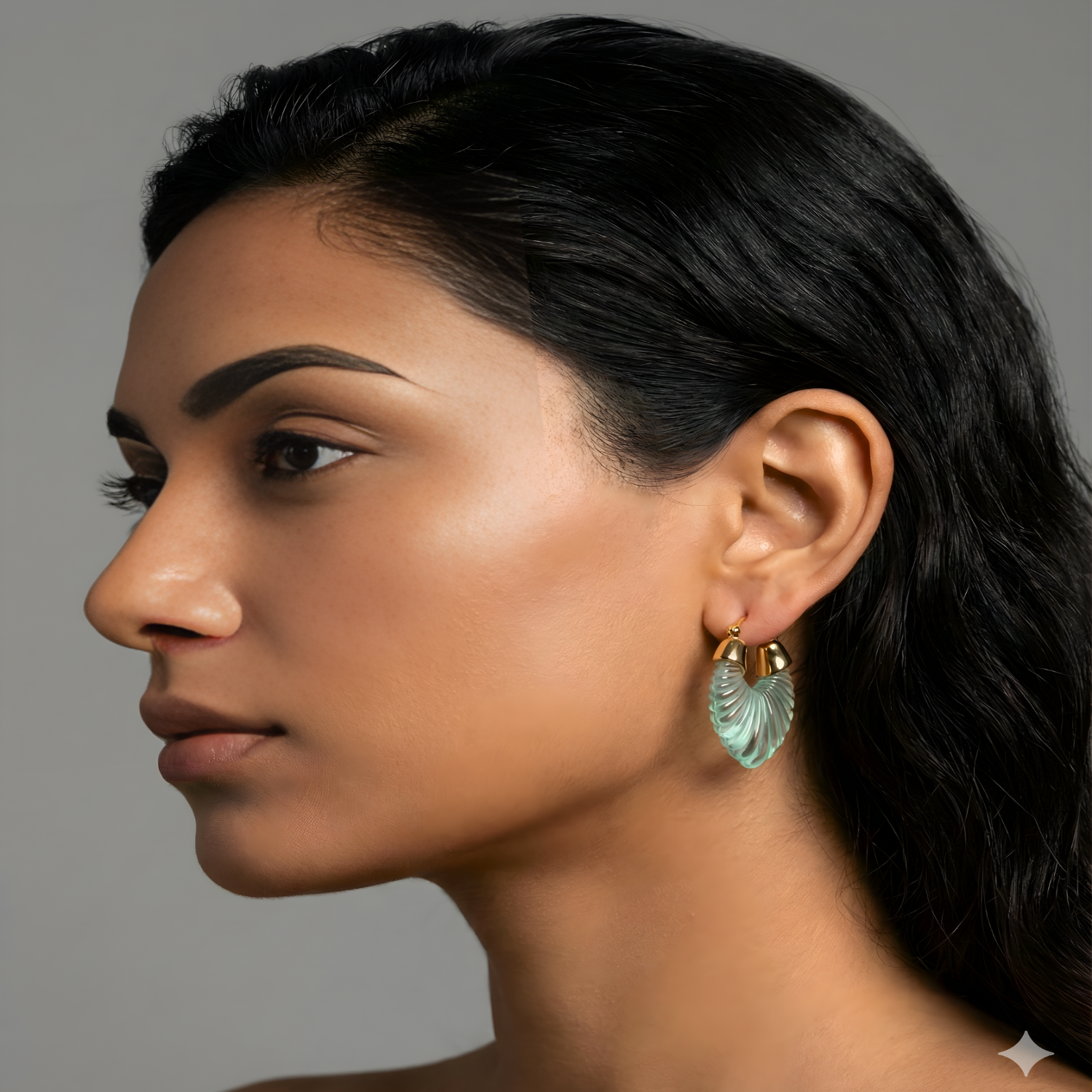 Pastel Resin Hoop Earrings JLT11503