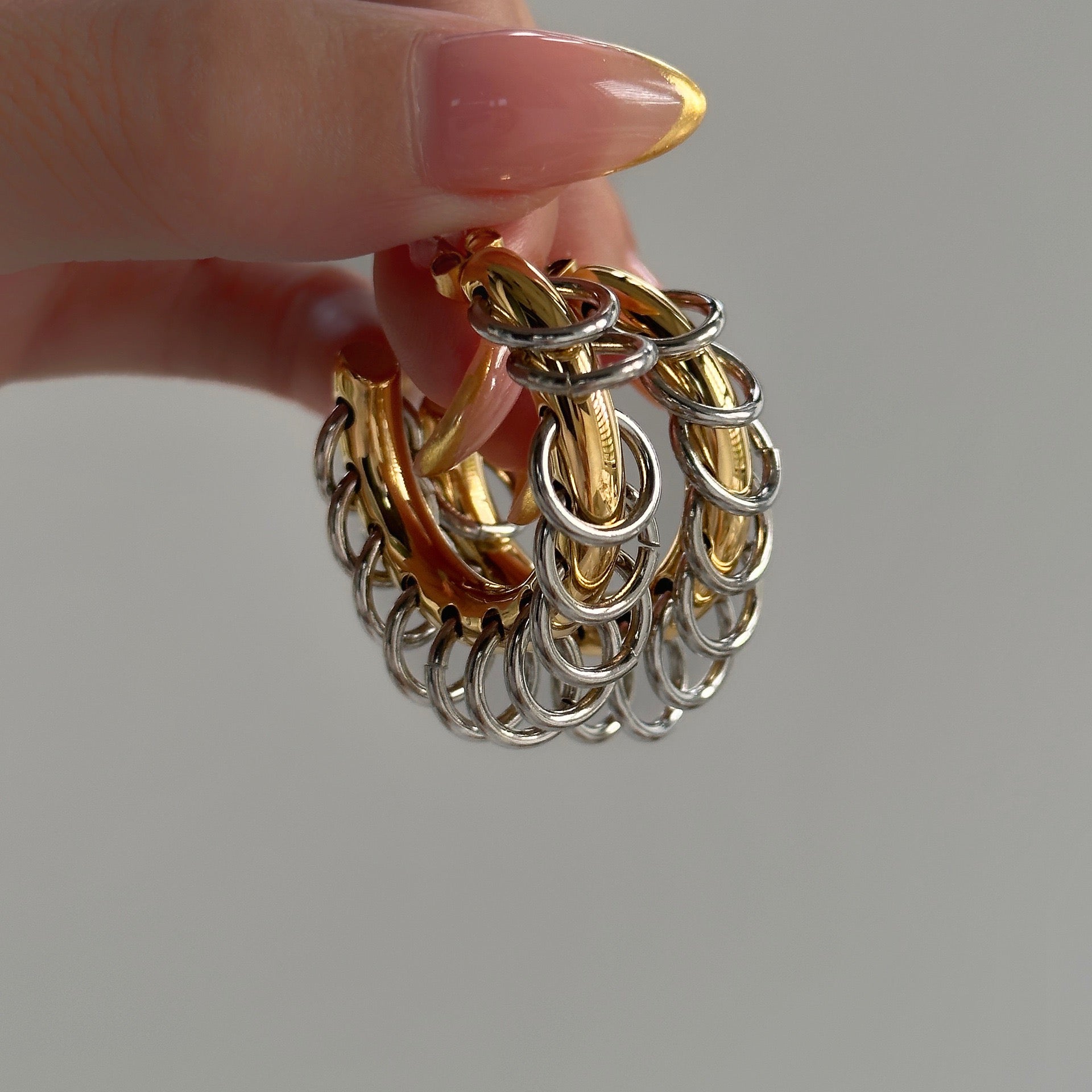 Dualtone Link Hoop Earrings JLT13389