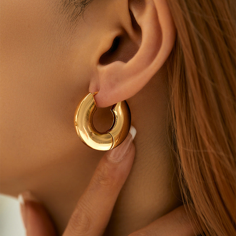 Just Lil Things Gold Hoop Earrings jlt11835