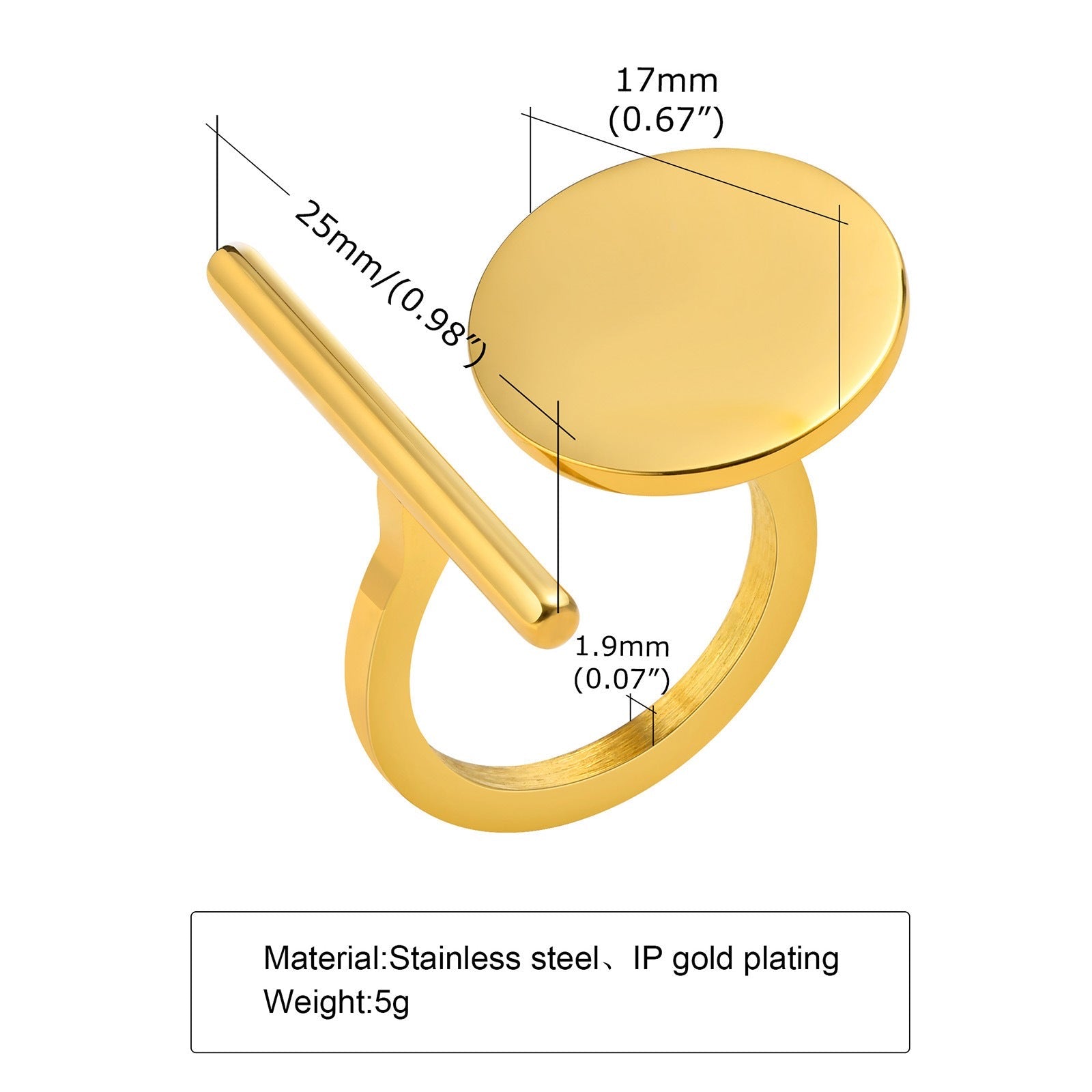 Just Lil Things Artificial Gold Rings jltr0283