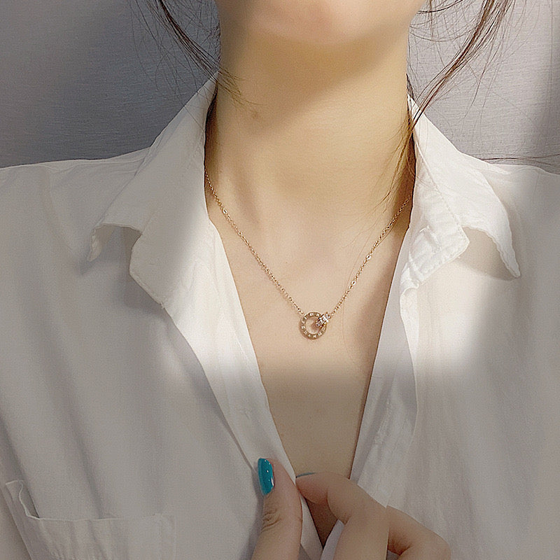 Just Lil Things Artificial Rose Gold Necklace jltn0714