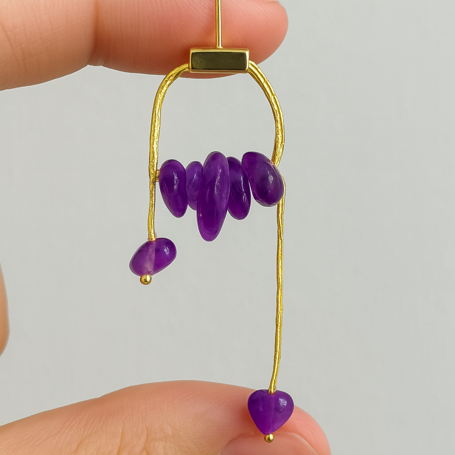 Ice Quartz Pin Earrings JLT12227