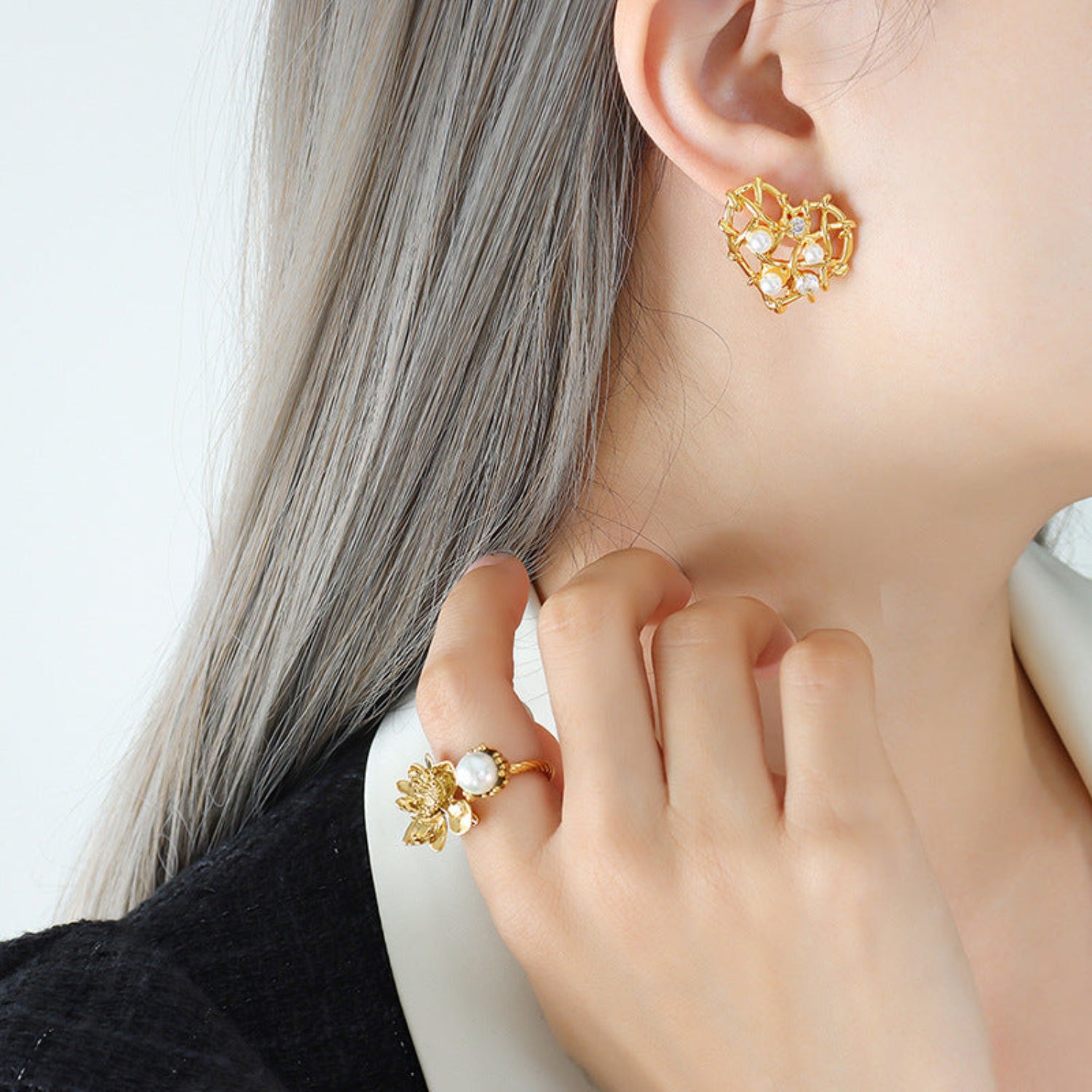 Just Lil Things Gold Pin Earrings