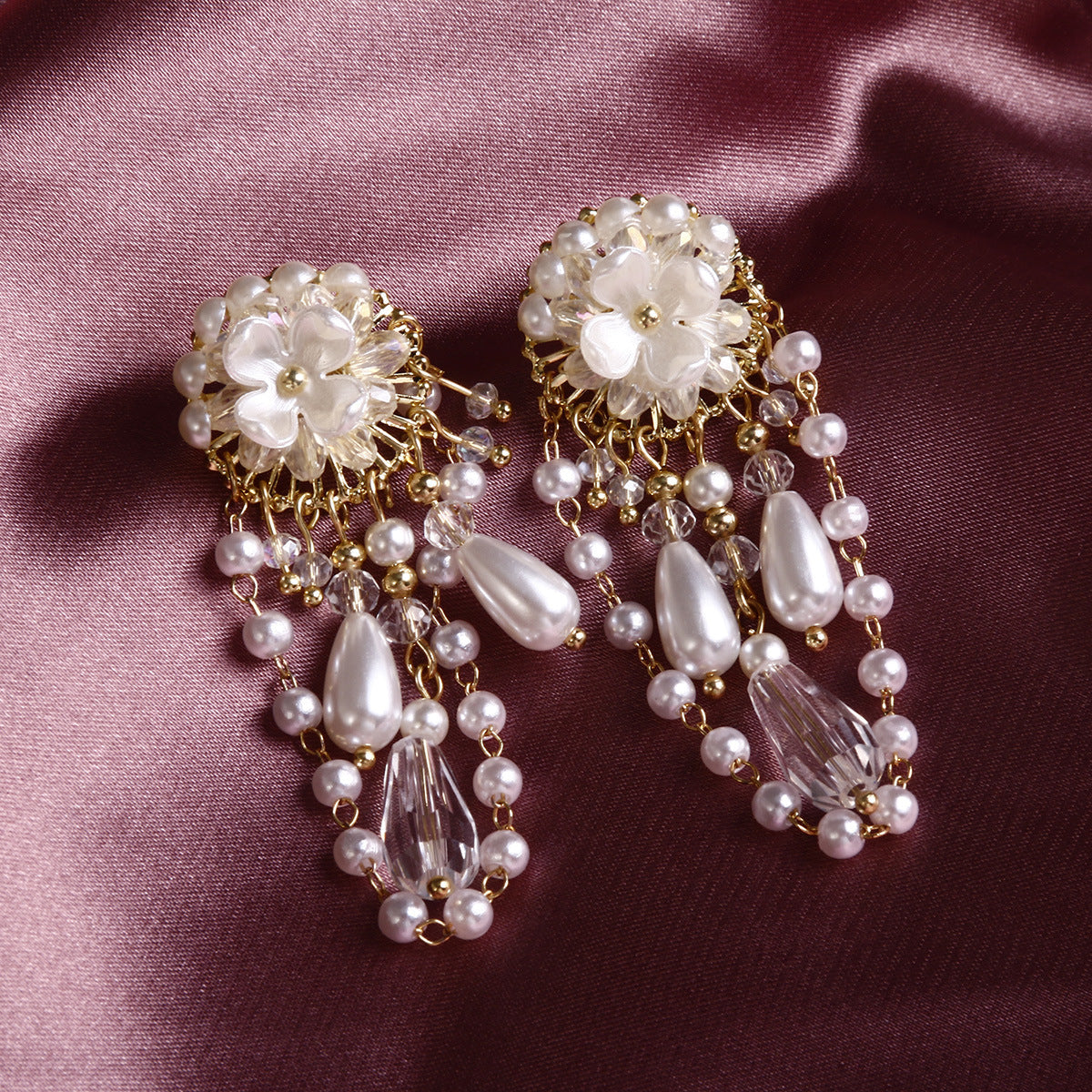 Just lil things White Artificial Earrings