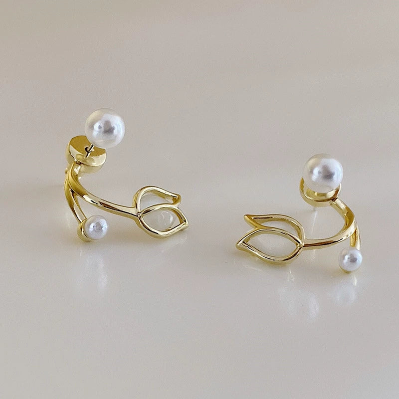 Just lil things Bud Pearl Alloy Pin Earrings JLT12589