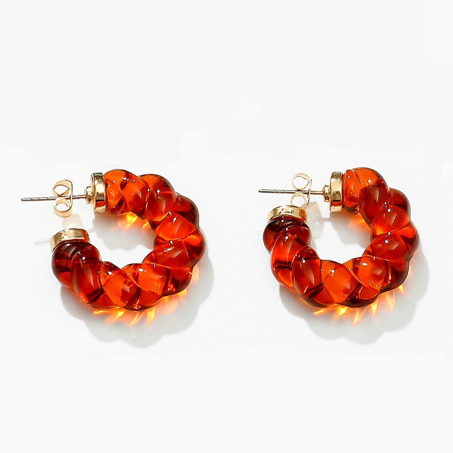 Just Lil Things Red Hoop Earrings JLT12638