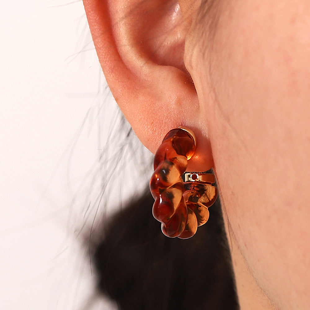 Just Lil Things Red Hoop Earrings JLT12638