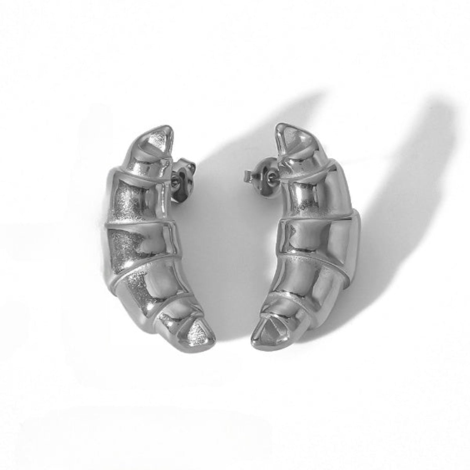 Just Lil Things Sterling Caterpillar Silver Pin Earrings JLT12643