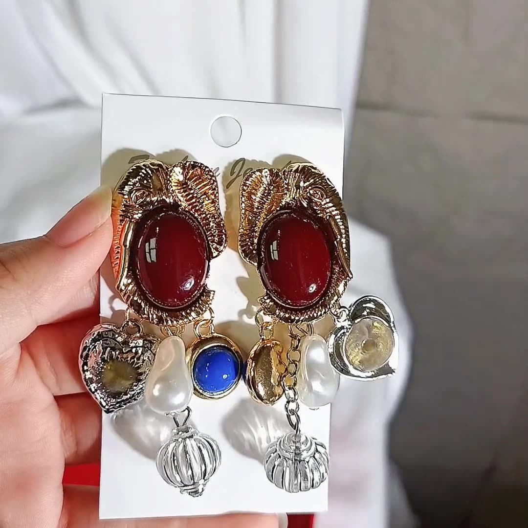 Charm Elephant Multicolor Drop Earring JLT12922