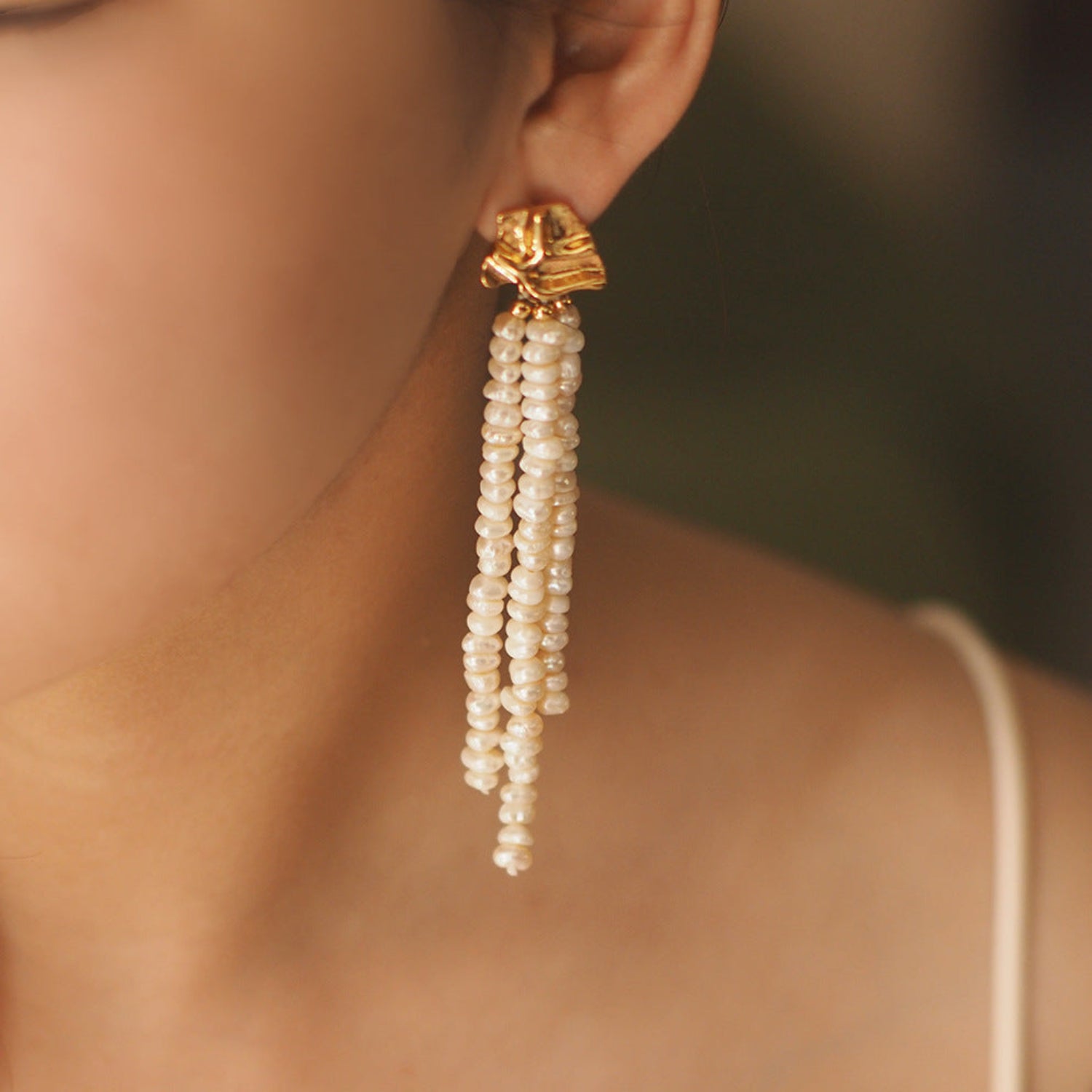 Tassel Pearl Lay Dangling Earring JLT12923