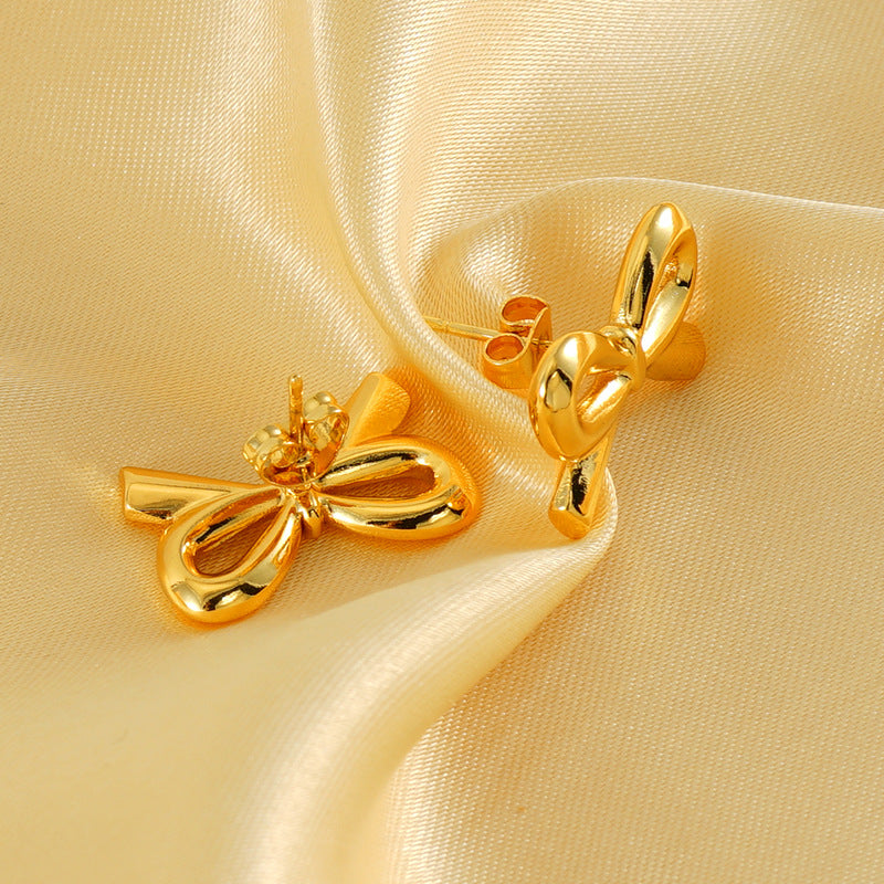 Classic Bow Of Elegance Gold Earring JLT12929