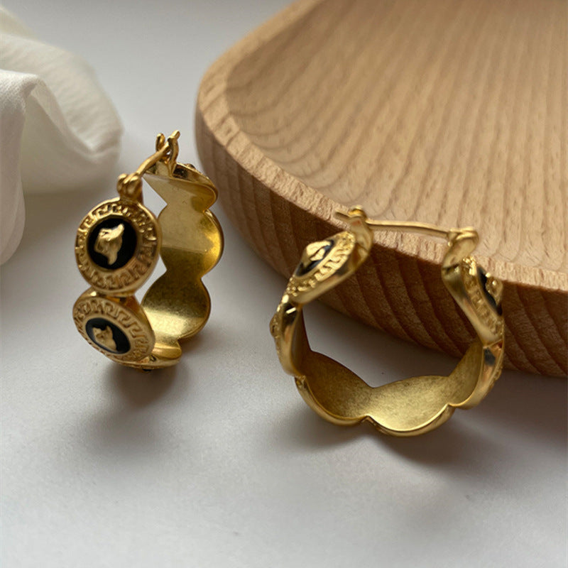 Retro Metal luxe Coin Earring JLT12934