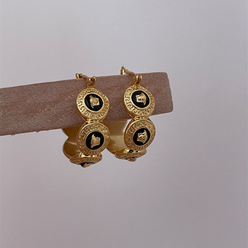 Retro Metal Gold Earring JLT12934