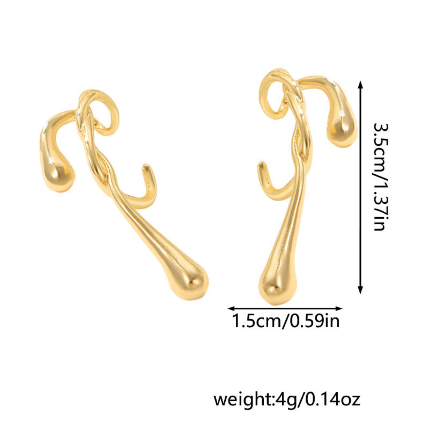 Geometric Style Irregular Water Drip Shimmer drop Earring JLT12971