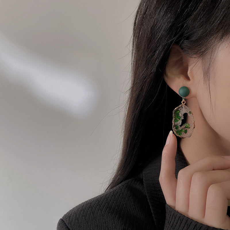 Emerald Oasis Green Pin Earring JLT12995