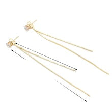 Long Crystal Tassel Earrings JLT13038