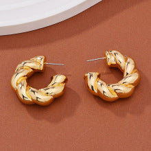 Twisted Rope Hoop Earrings JLT13048