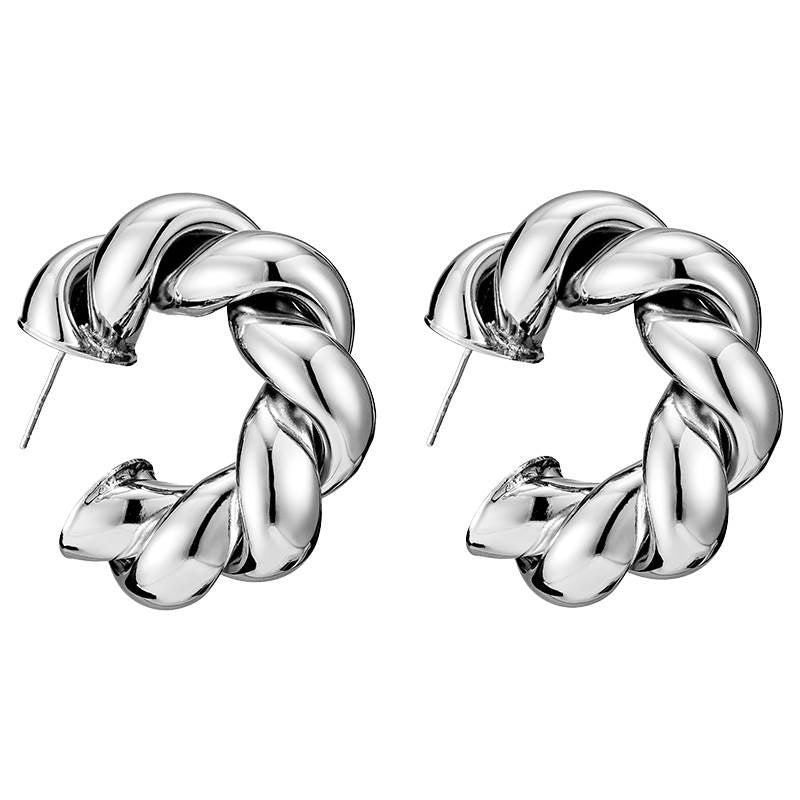 Twisted Rope Hoop Earrings JLT13049