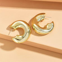 Modern Moon Curve Hoops JLT13051