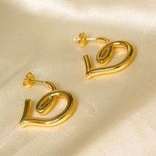 Cute Half Heart Earrings JLT13060