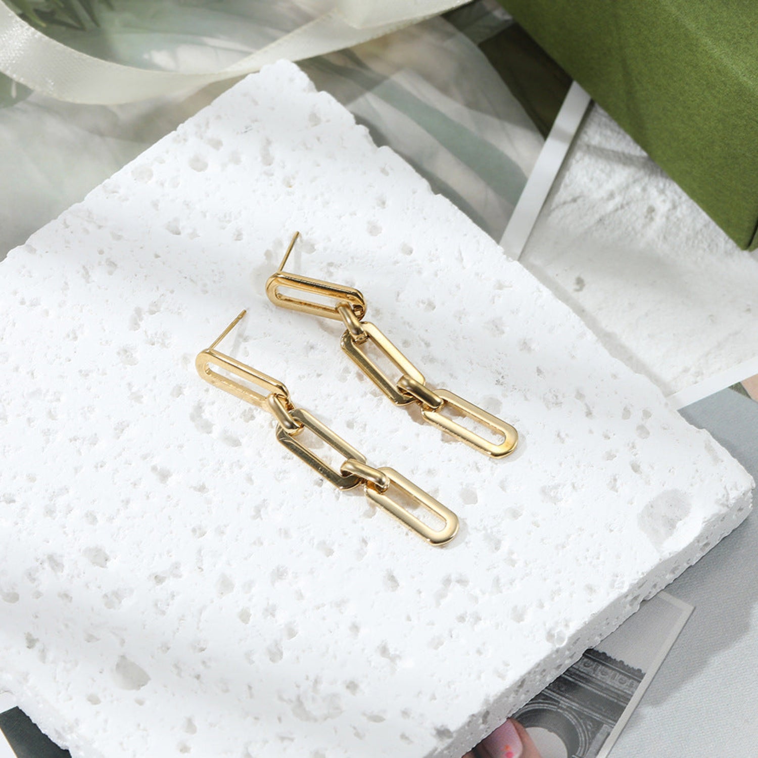 Link drop Earrings JLT13073