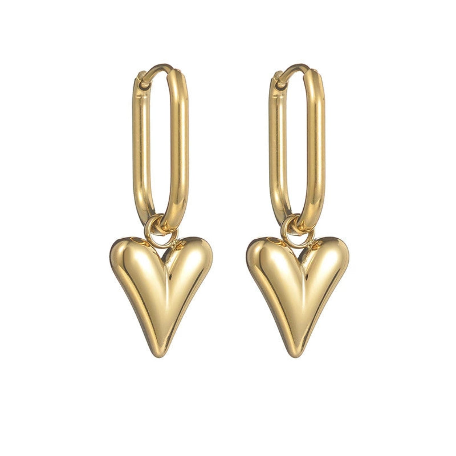 Romantic Aurum Heart Drop Earrings Ð Timeless Charm JLT13075
