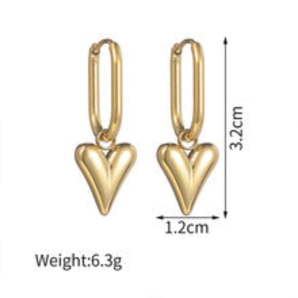 Romantic Aurum Heart Drop Earrings Ð Timeless Charm JLT13075