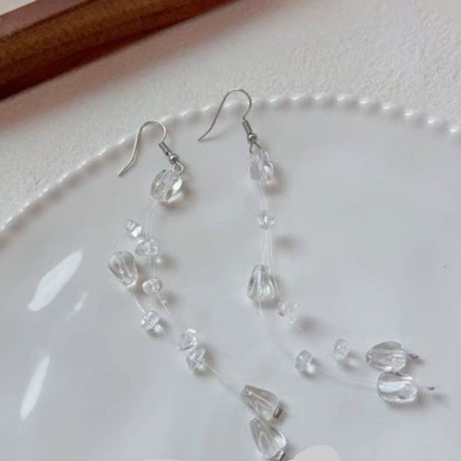Ethereal Floating Crystal Drop Earrings JLT13647
