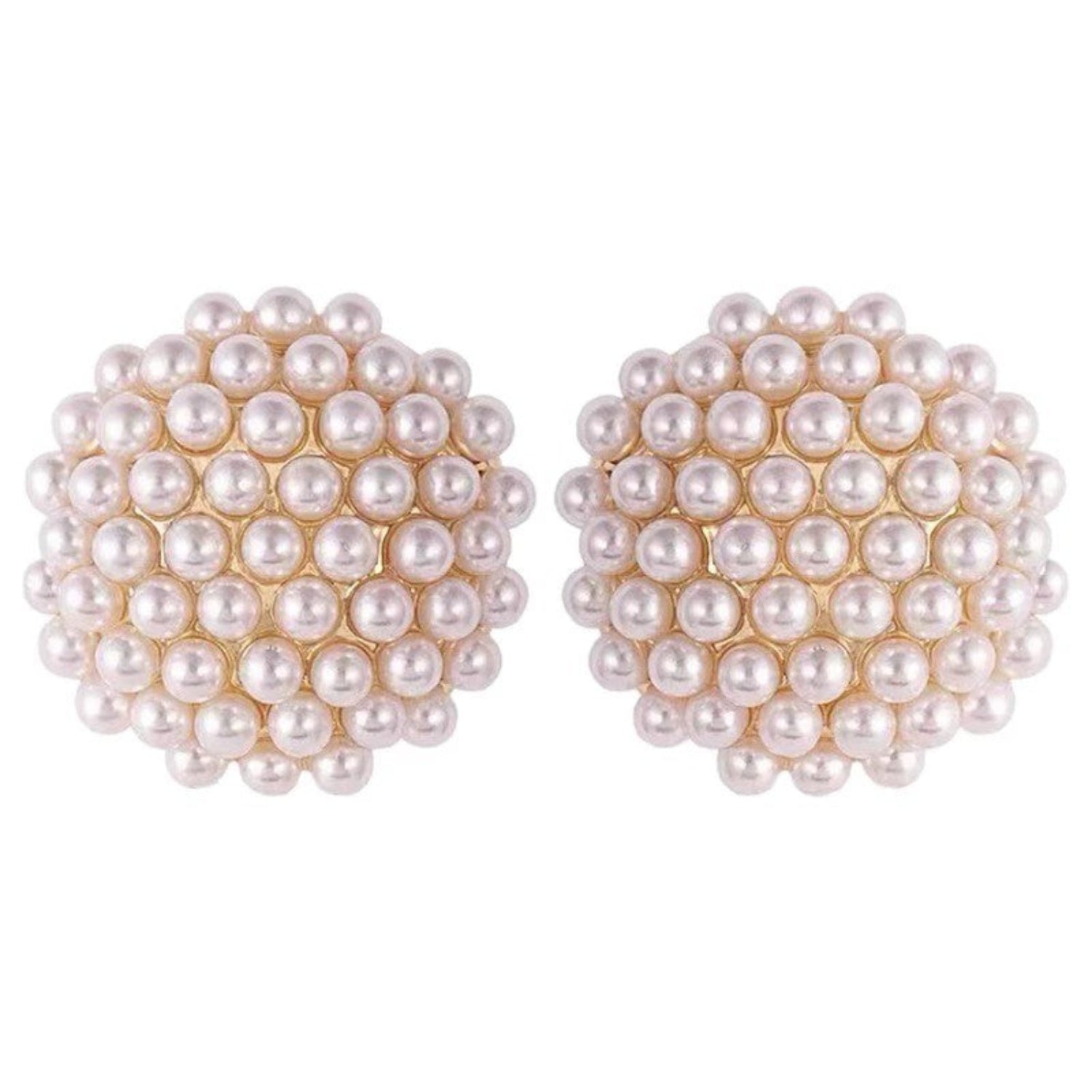Elegant Faux Pearl Cluster Studs JLT13672