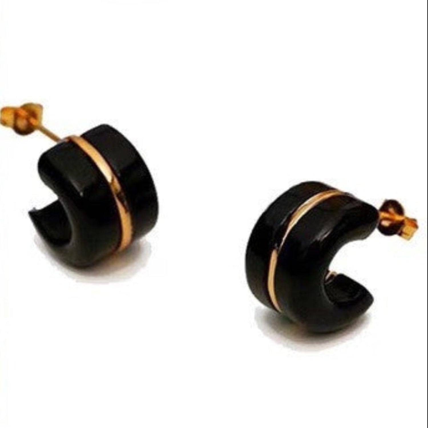 Modern Black Resin Hoops JLT13676