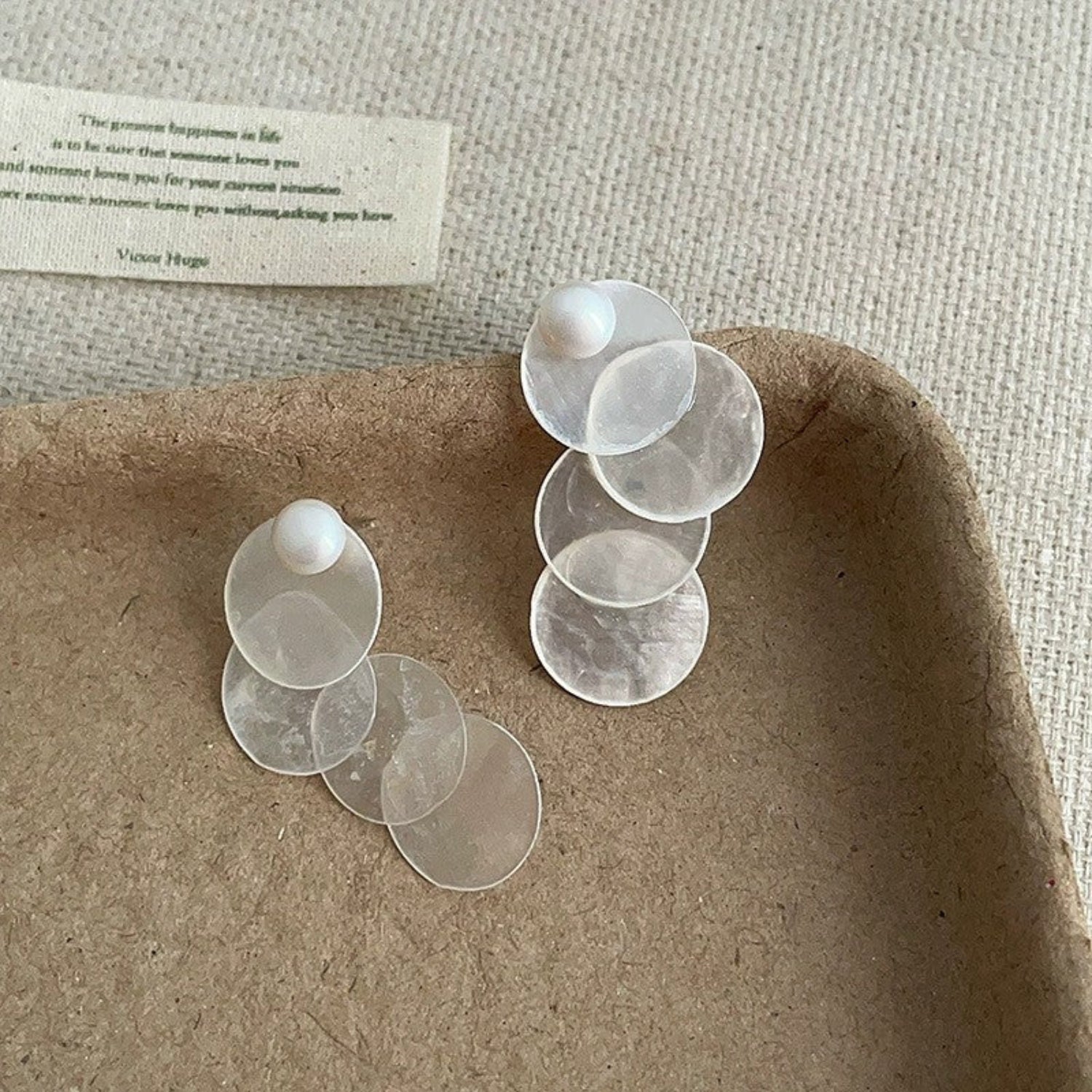 Tiered Mother of Pearl Studs JLT13711