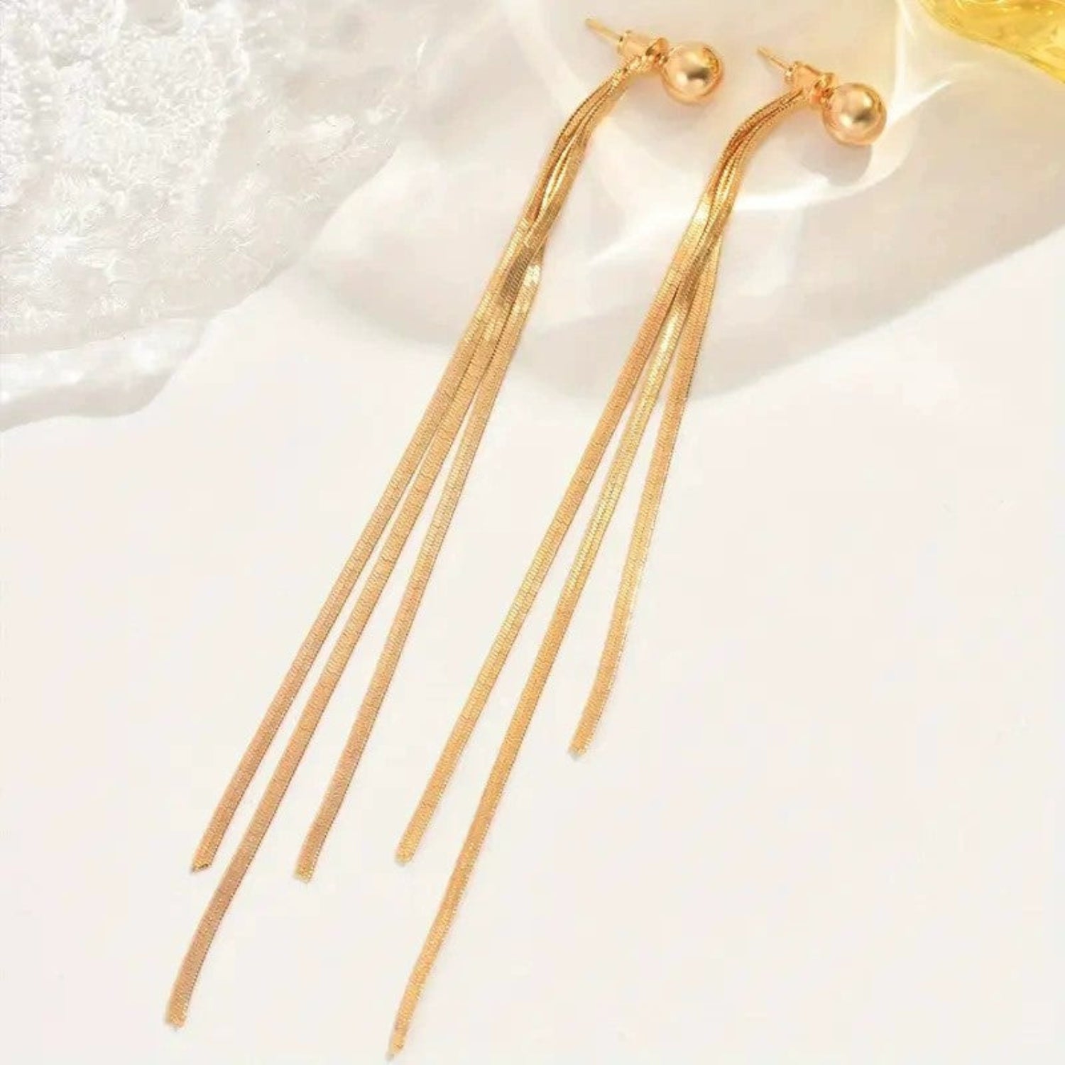 Long Gold Snake Chain Drops JLT13720