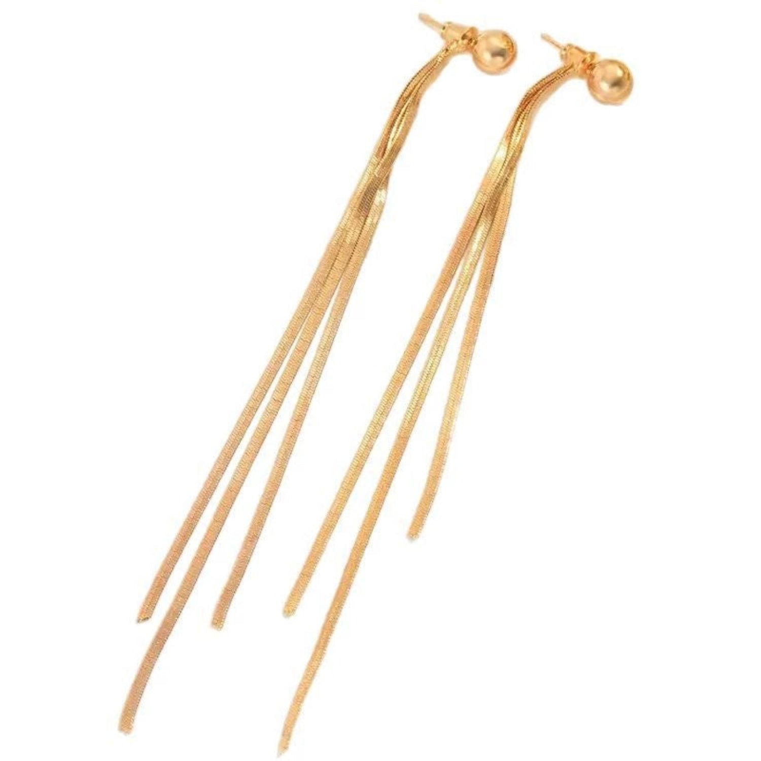 Long Gold Snake Chain Drops JLT13720