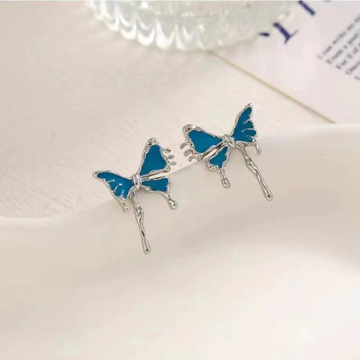 Blue Stud Butterfly Earrings JLT13735