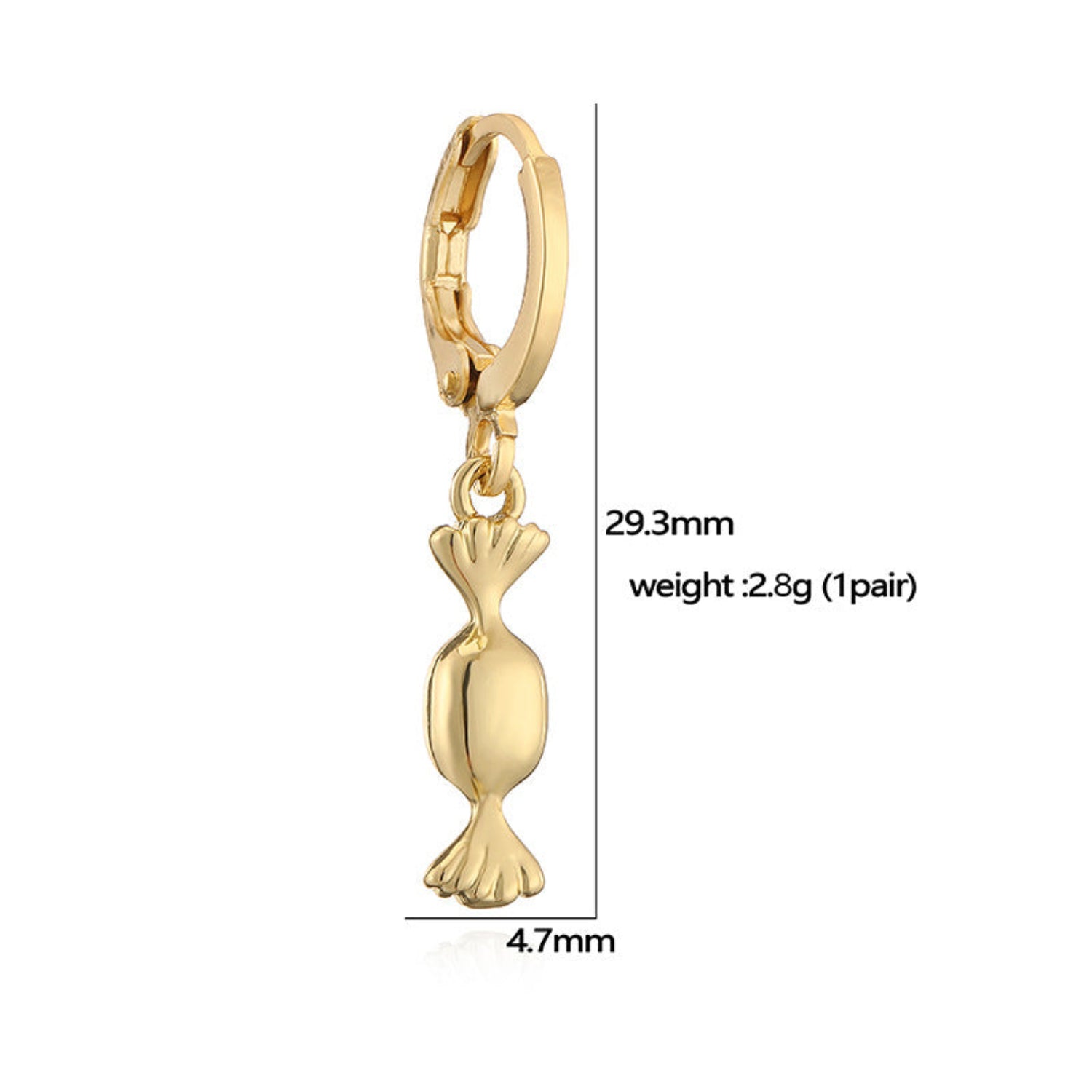 Golden Wrapped Candy Drop Earrings JLT13746
