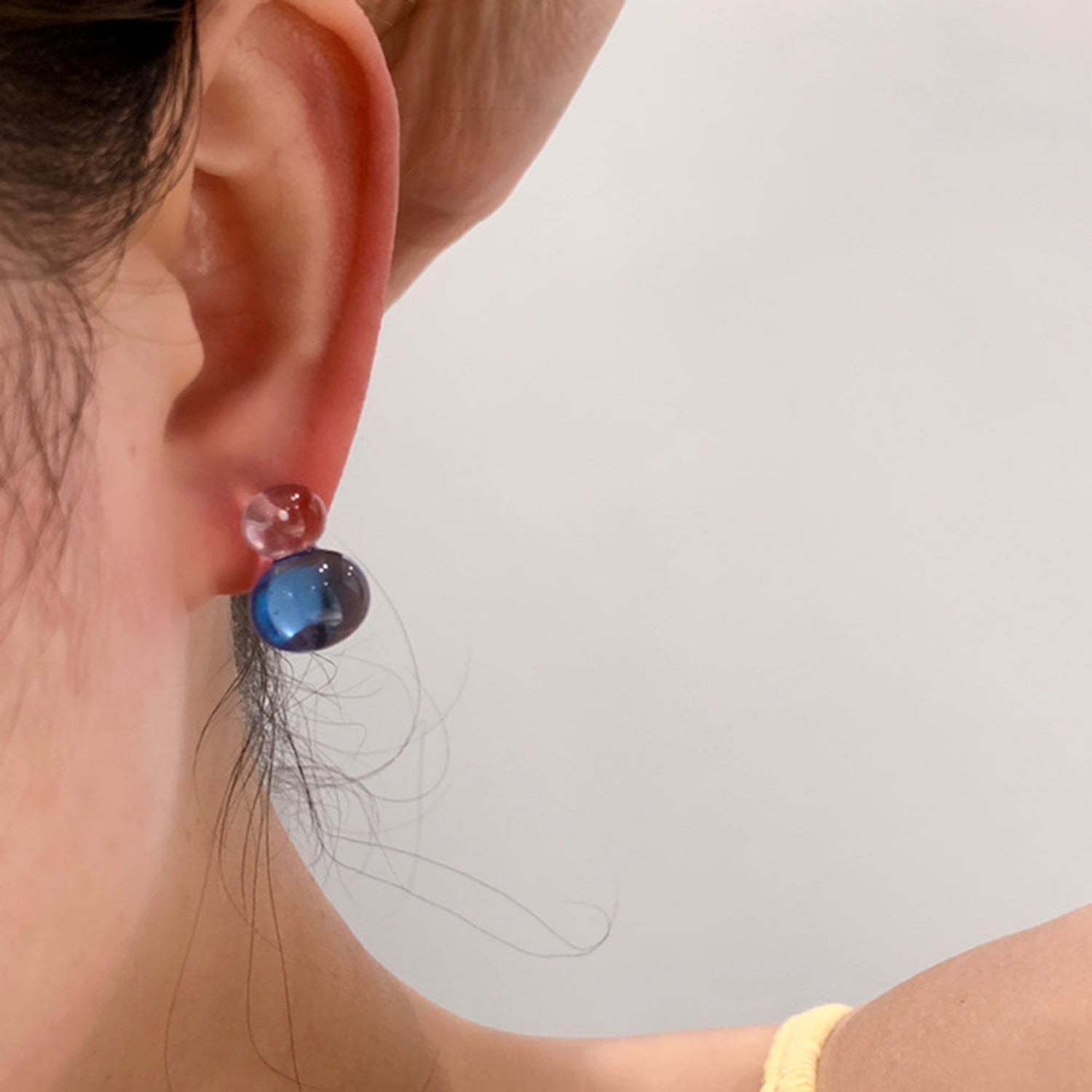 Purple and Blue Resin Earrings JLT13792