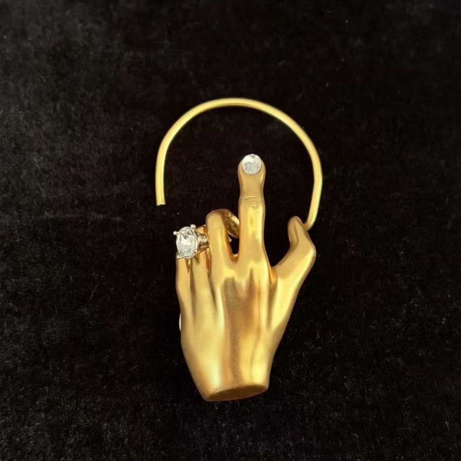 Gold Finger Hoop Earring JLT13796