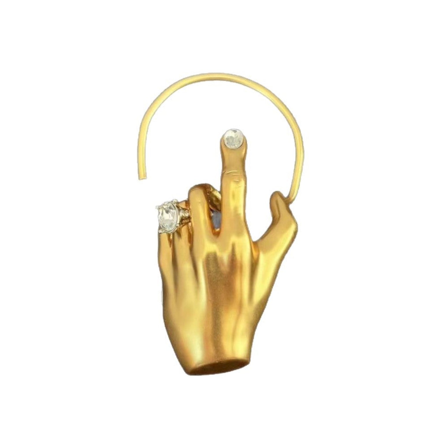 Gold Finger Hoop Earring JLT13796