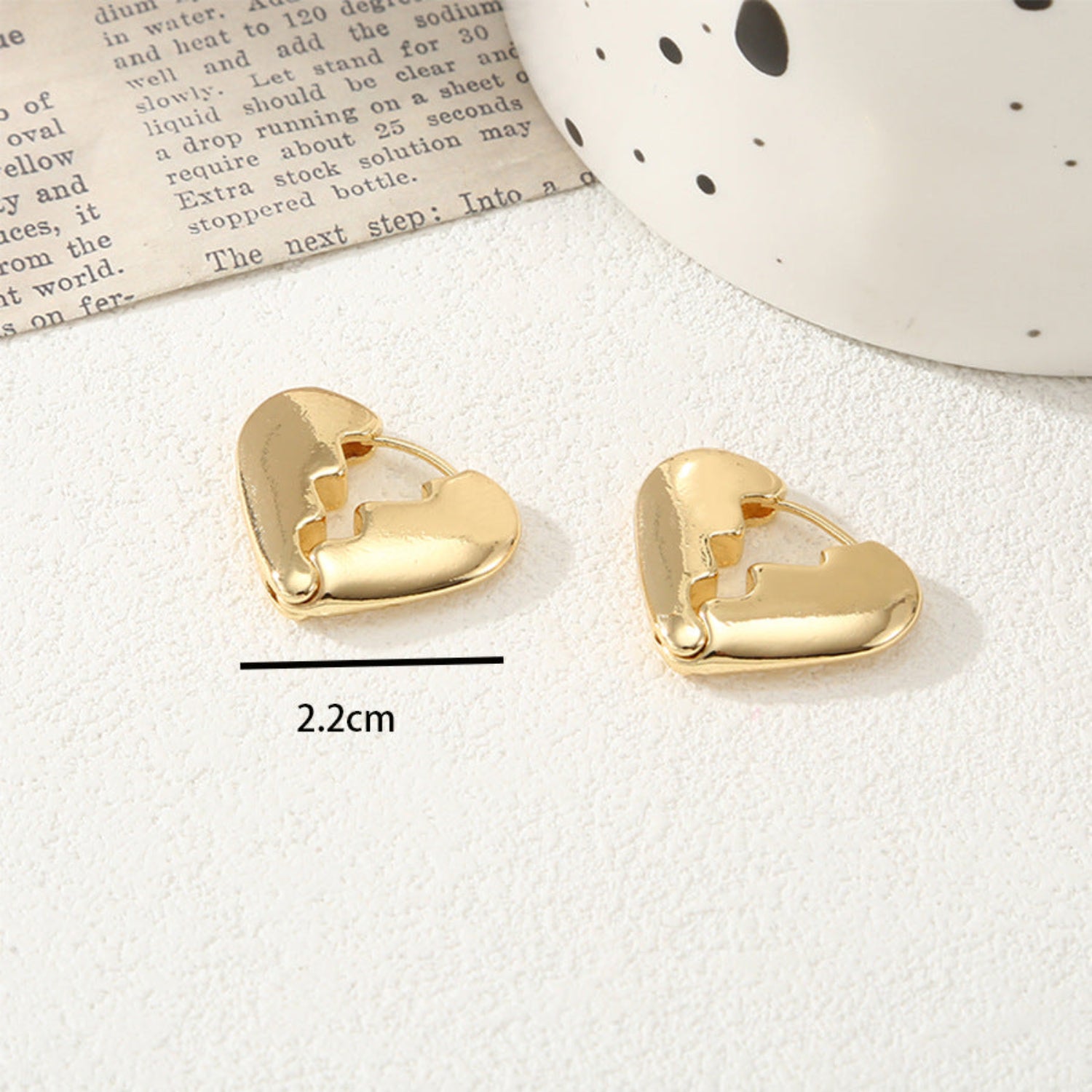 Gold Broken Heart Earrings JLT13854