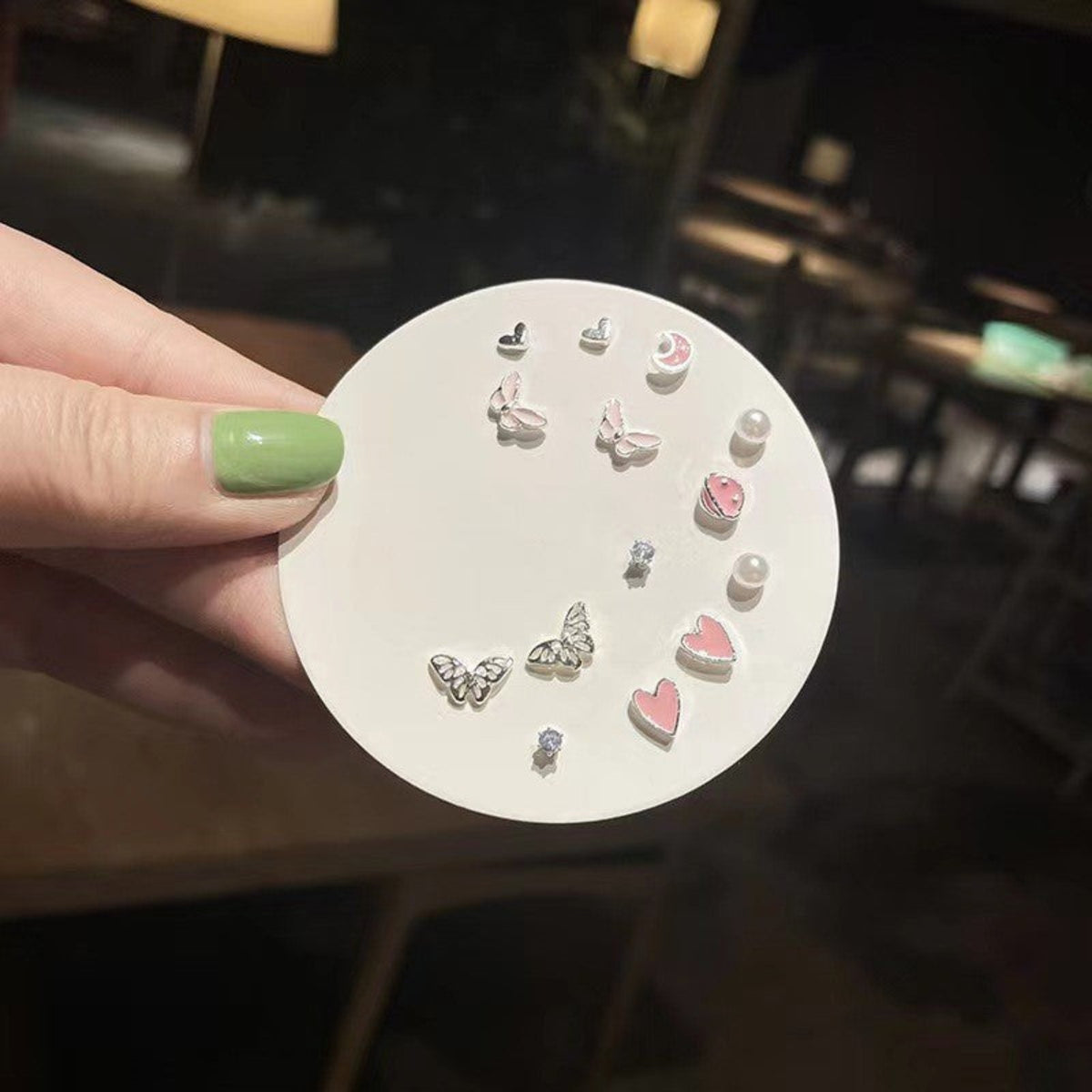 Silver Cute Stud Earrings Sets JLT13891
