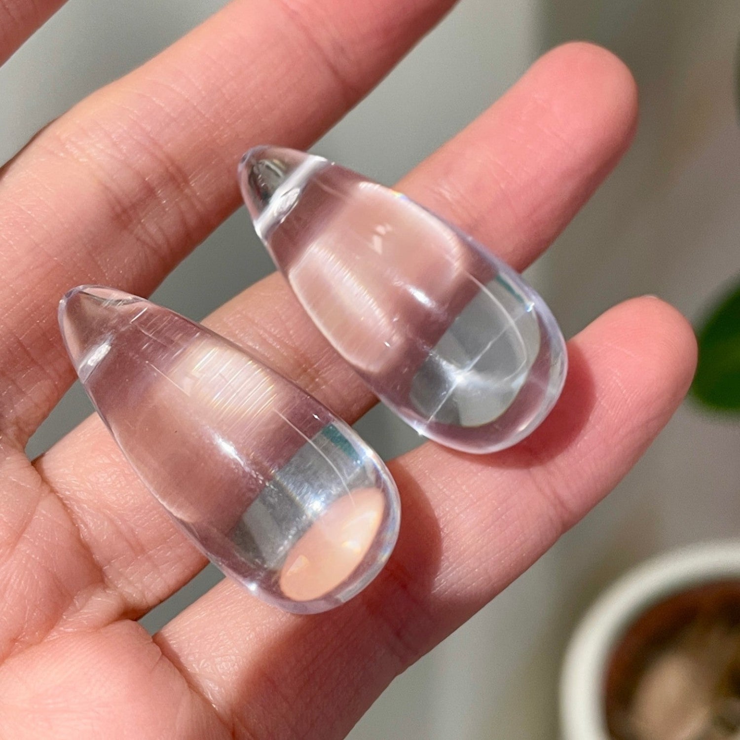 Clear Teardrop Minimalist Crystal Earrings JLT13906