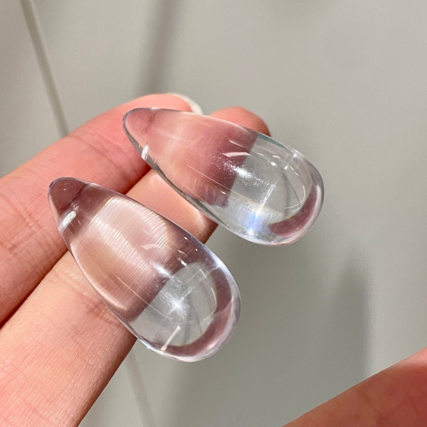 Clear Teardrop Minimalist Crystal Earrings JLT13906