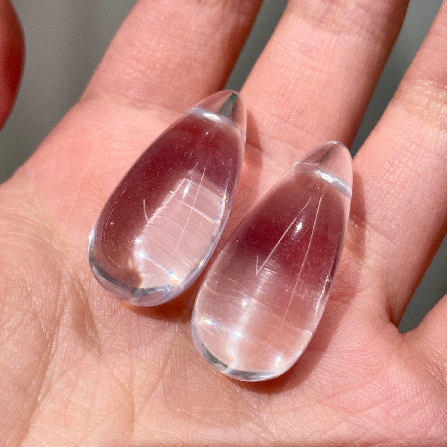 Clear Teardrop Minimalist Crystal Earrings JLT13906