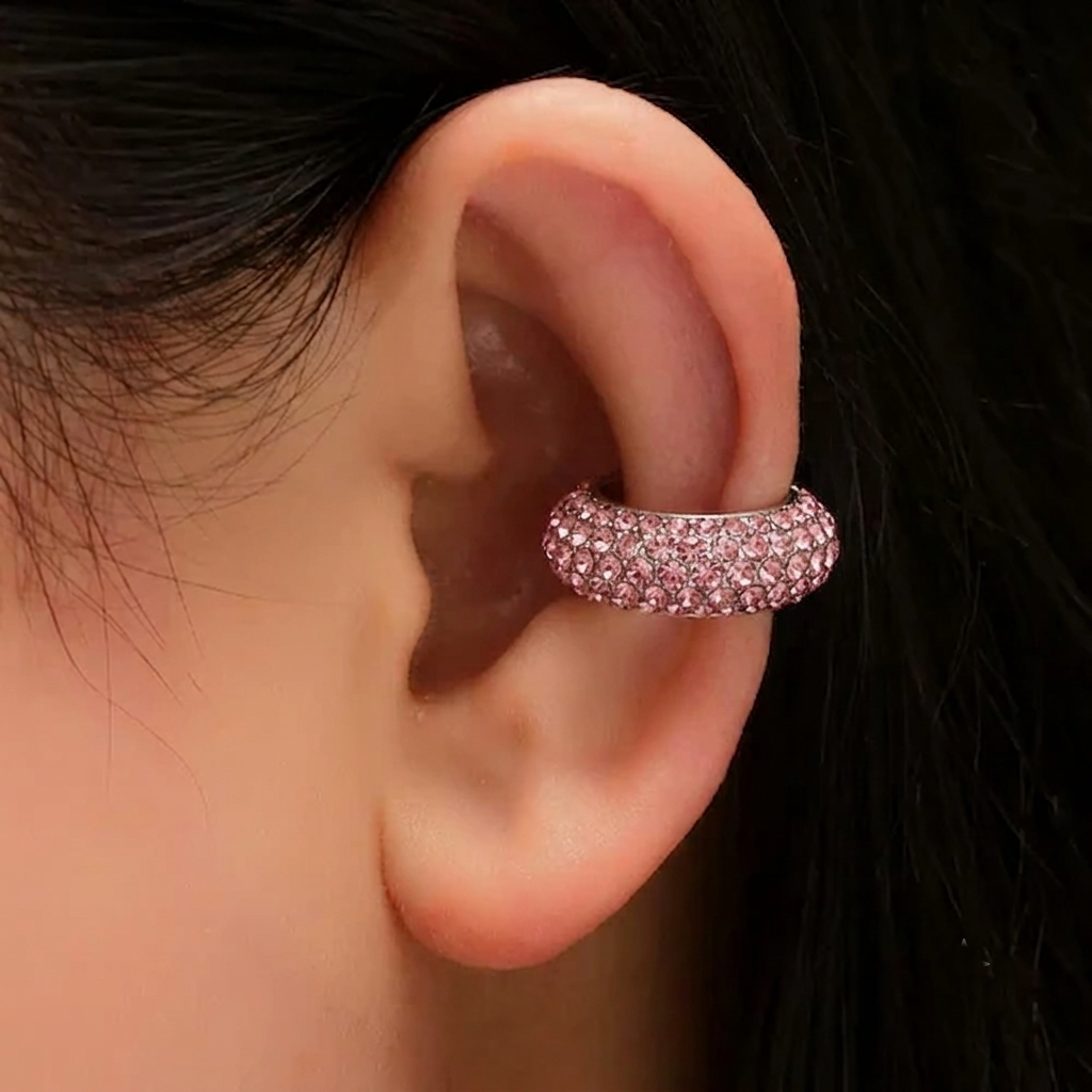 Pink Cystal Ear Cuffs Earring JLT13918