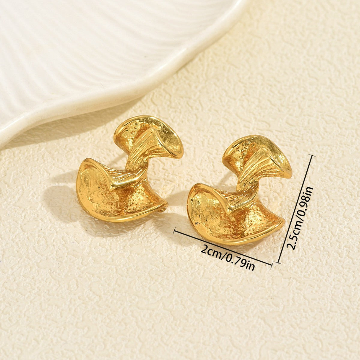 Gold Statement Hoop Earrings JLT13991