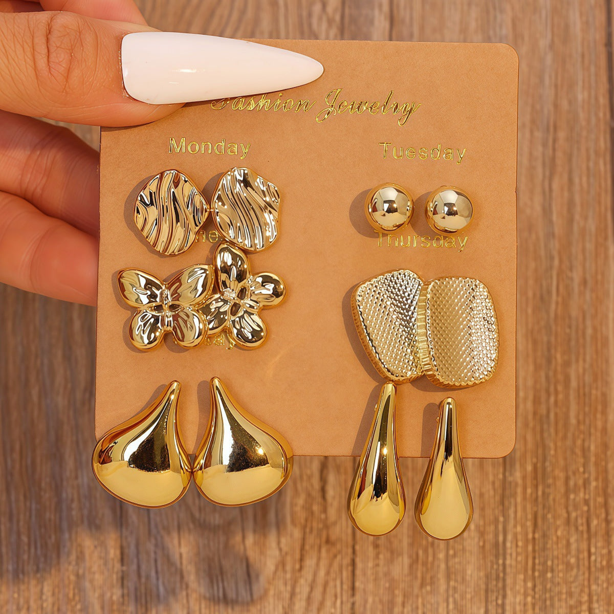 Golden Daze Collection Earrings JLT14012 (Pack of 6 Pairs)