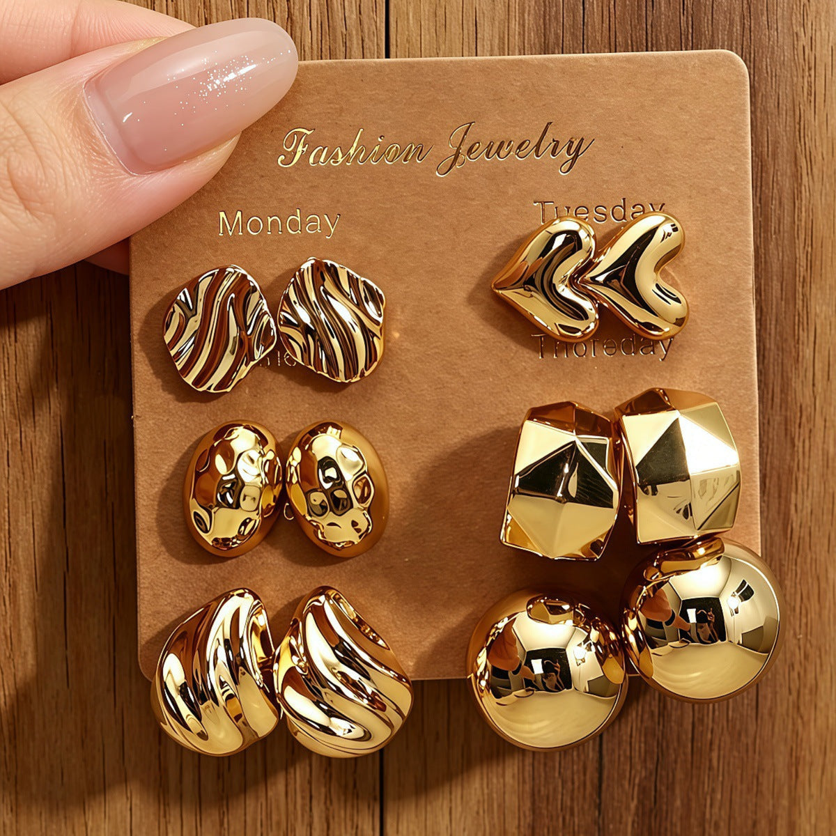 Golden Belle Collection Earrings JLT14026 (Pack of 6 Pairs)