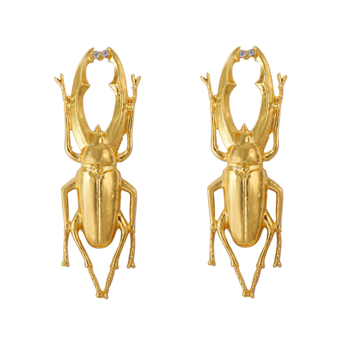 Golden Insect-Shaped Statement Earrings JLT14044
