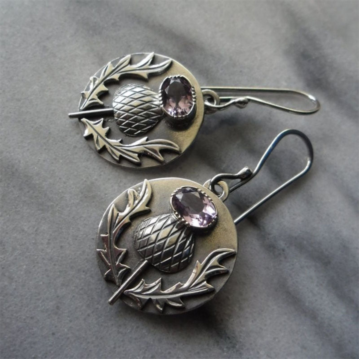 Antique Silver Bird Motif Drop Earrings JLT14063